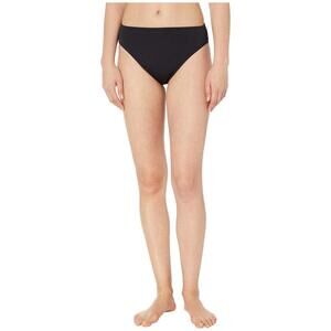 Michael Kors Women's Black Solids High-Waist High Leg Bikini Bottoms S NWT